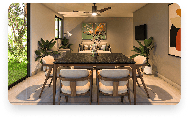 Vista interior del modelo Belén