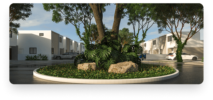 Vista de la cocina del modelo Belén